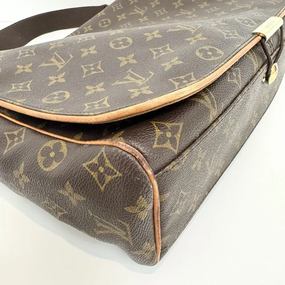 Louis Vuitton Brown Monogram Abbesses Messenger Bag LV Logo Large Crossbody